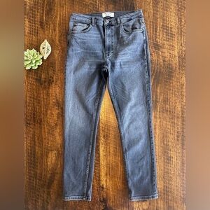 Reformation | High-rise Skinny Straight Ankle Length Jeans in Avalon (Gray)